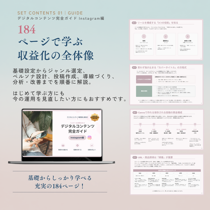 フォロワー0からのインスタ収益化ガイド＋実践ワークシートセット 【MRR/PLR付】
